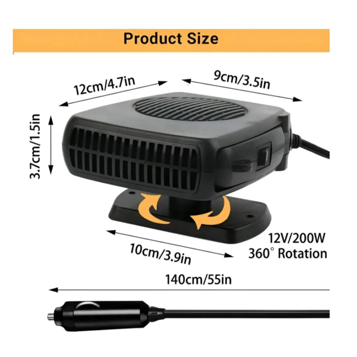 Calefactor Para Auto 2 en 1